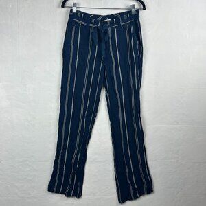 Rag Poets Navy Striped Pants 25